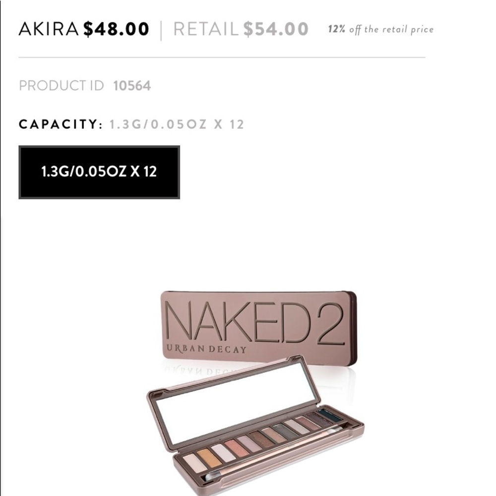 Urban Decay Naked 2 Palette